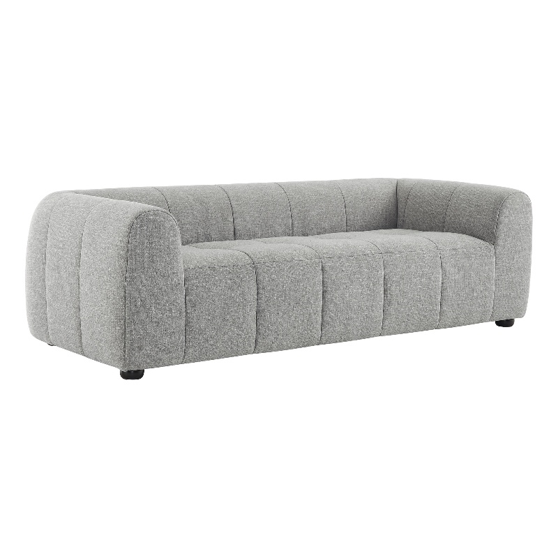 Liana Upholstered Fabric Sofa in Pewter