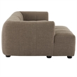 Liana Left-Facing Upholstered Fabric Modular Sofa with Chaise in Mocha