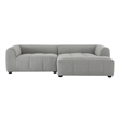 Liana Right-Facing Upholstered Fabric Modular Sofa with Chaise in Pewter