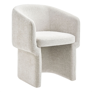 Verity Chenille Dining Armchair in Ivory
