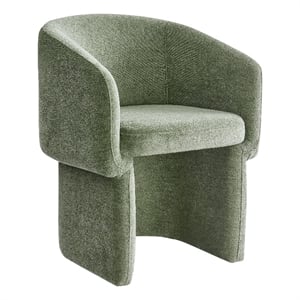 Verity Chenille Dining Armchair in Sage