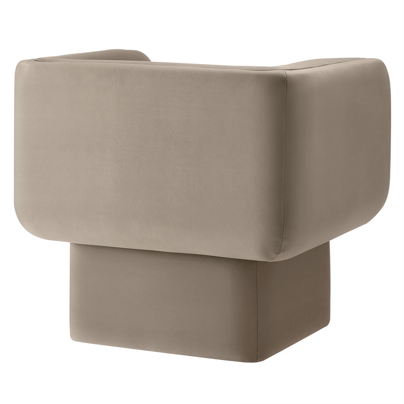 Modway Tate Performance Velvet Accent Chair in Taupe