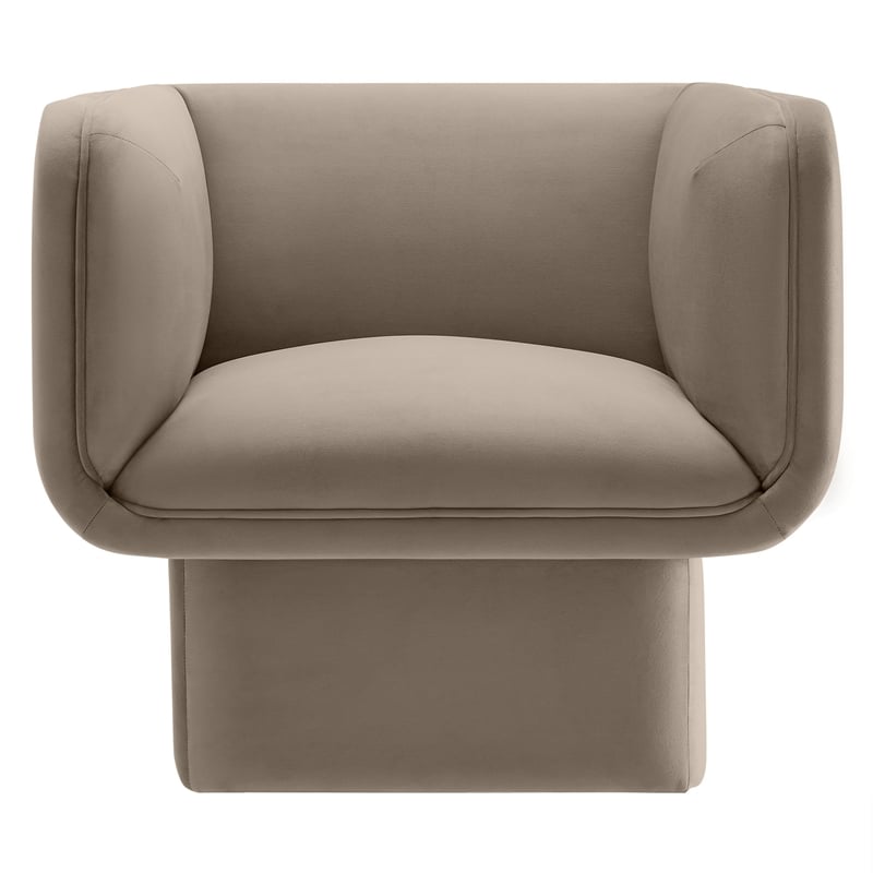 Modway Tate Performance Velvet Accent Chair in Taupe