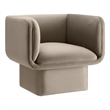 Modway Tate Performance Velvet Accent Chair in Taupe