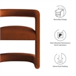 Winslow Barrel Performance Velvet Dining Chair in Rust