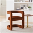 Winslow Barrel Performance Velvet Dining Chair in Rust