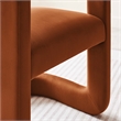Winslow Barrel Performance Velvet Dining Chair in Rust