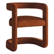 Winslow Barrel Performance Velvet Dining Chair in Rust