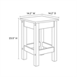 Galley3-Piece Kitchen Island and Stool Set in Oak Gray