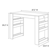 Galley3-Piece Kitchen Island and Stool Set in Oak Gray