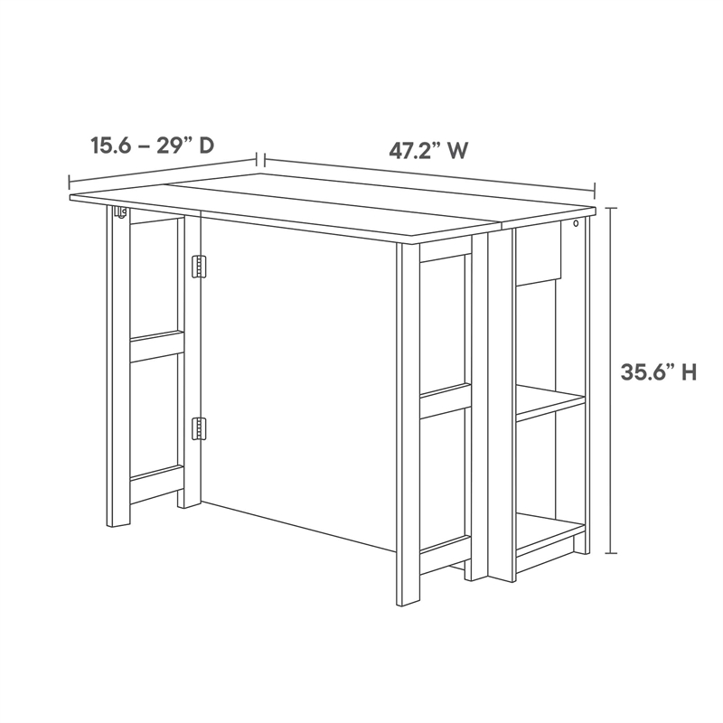 Meadowbrook3-Piece Kitchen Island and Stool Set in White Maple