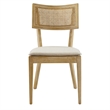 Caledonia Fabric Upholstered Wood Dining ChairSet of 2 in Gray Beige