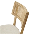 Caledonia Fabric Upholstered Wood Dining ChairSet of 2 in Gray Beige