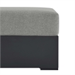Tahoe Outdoor Patio Powder-Coated Aluminum Ottoman in Gray Gray