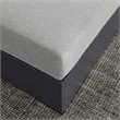 Tahoe Outdoor Patio Powder-Coated Aluminum Ottoman in Gray Gray