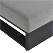 Tahoe Outdoor Patio Powder-Coated Aluminum Modular Armless Chair in Gray Gray
