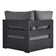 Tahoe Outdoor Patio Powder-Coated Aluminum Modular Corner Chair in Gray Charcoal