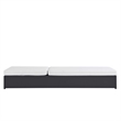 Tahoe Outdoor Patio Powder-Coated Aluminum Chaise Lounge Chair in Gray White