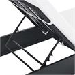 Tahoe Outdoor Patio Powder-Coated Aluminum Chaise Lounge Chair in Gray White