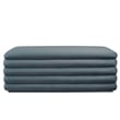 Mezzo Upholstered Performance Velvet Storage Bench in Cadet Blue
