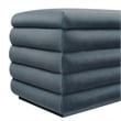 Mezzo Upholstered Performance Velvet Storage Bench in Cadet Blue