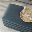 Mezzo Upholstered Performance Velvet Storage Bench in Cadet Blue