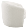 Affinity Upholstered Boucle Fabric Curved Back Armchair in Cloud