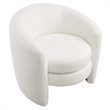 Affinity Upholstered Boucle Fabric Curved Back Armchair in Cloud