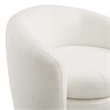 Affinity Upholstered Boucle Fabric Curved Back Armchair in Cloud