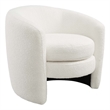 Affinity Upholstered Boucle Fabric Curved Back Armchair in Cloud
