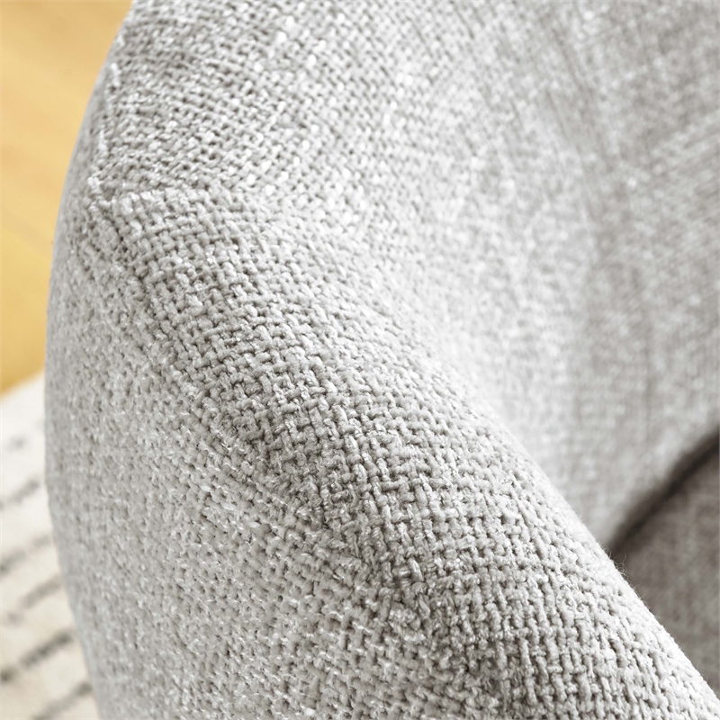 Vesta Chenille Fabric Upholstered Swivel Chair in Dove Gray