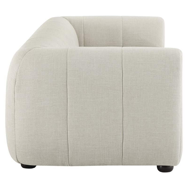 Modway Liana Upholstered Fabric Upholstered Sofa in Linen