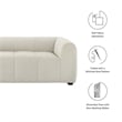 Liana Upholstered Fabric Loveseat in Linen