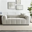 Liana Upholstered Fabric Loveseat in Linen