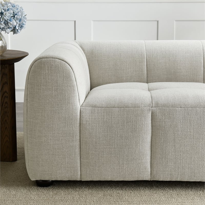 Liana Upholstered Fabric Loveseat in Linen