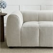 Liana Upholstered Fabric Loveseat in Linen