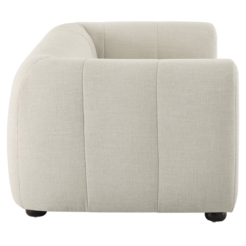 Liana Upholstered Fabric Loveseat in Linen