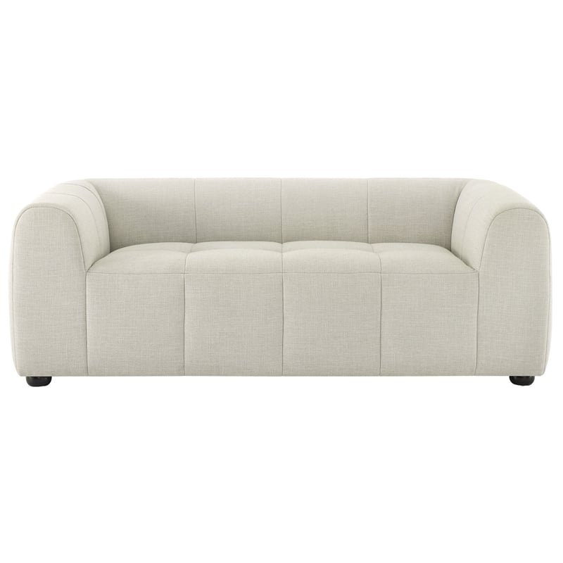 Liana Upholstered Fabric Loveseat in Linen