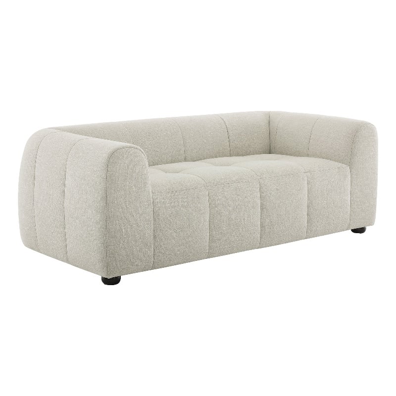 Liana Upholstered Fabric Loveseat in Linen