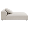 Solace Modular Upholstered Fabric Armless Chaise Lounge in Salt
