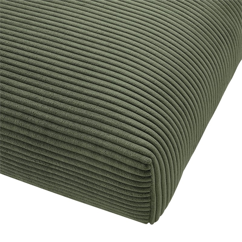 Solace Modular Corduroy Upholstered Ottoman in Fern