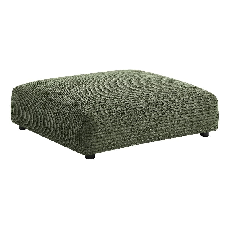 Solace Modular Corduroy Upholstered Ottoman in Fern