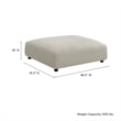 Solace Modular Upholstered Fabric Ottoman in Linen