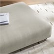 Solace Modular Upholstered Fabric Ottoman in Linen