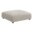 Solace Modular Upholstered Fabric Ottoman in Linen