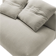 Solace Modular Upholstered Fabric Armless Loveseat in Linen
