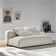Solace Modular Upholstered Fabric Armless Loveseat in Salt