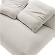 Solace Modular Upholstered Fabric Armless Loveseat in Salt