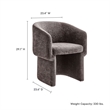 Verity Chenille Dining Armchair in Chocolate Brown