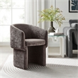 Verity Chenille Dining Armchair in Chocolate Brown